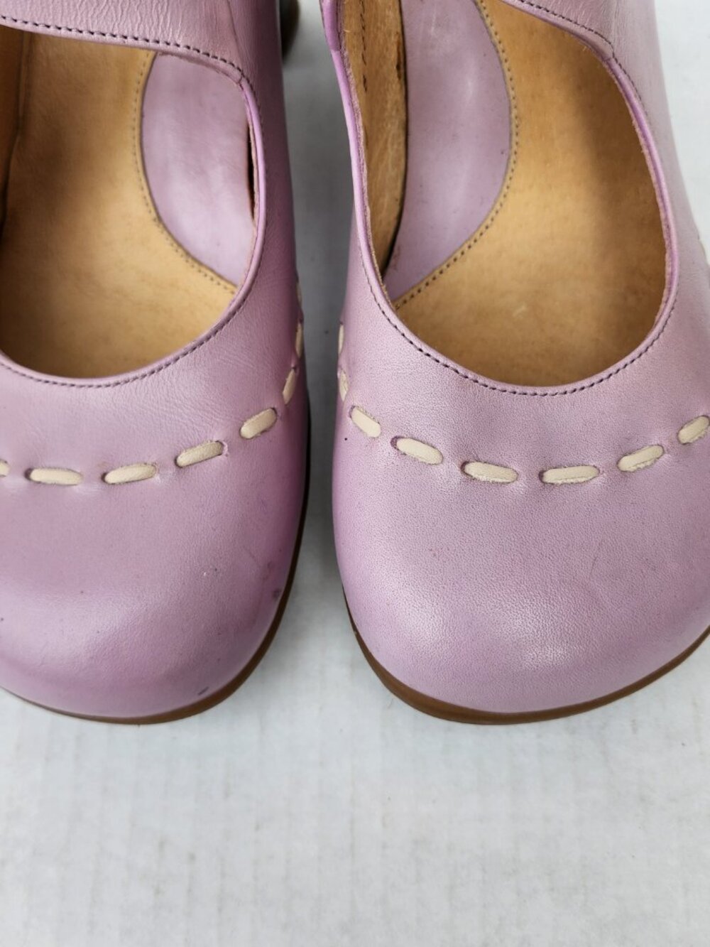 John Fluevog Hey Minstrel Lilac Purple Leather Mary Jane Heels 8.5 Rare Find - Picture 13 of 16